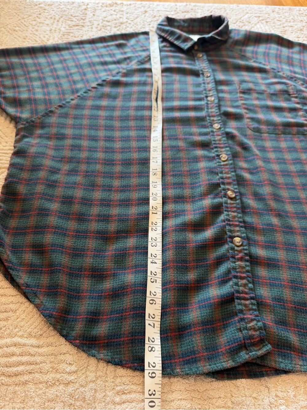 American Eagle Oversized Plaid Button Front Flannel Shirt Women’s Large - Picture 8 of 9